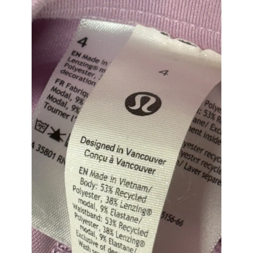 LULULEMON Shorts Softstreme High-rise Rose Blush Pink Pockets Drawstring Size 4